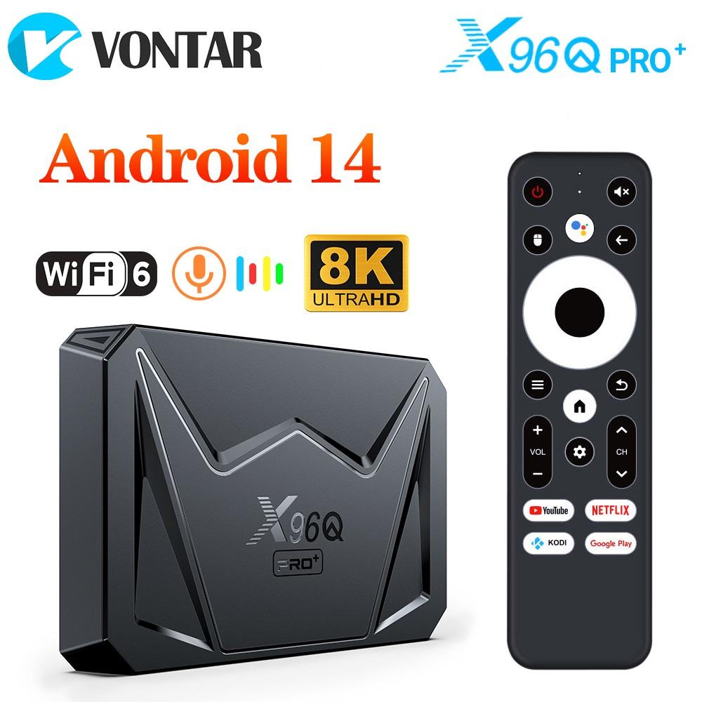 X96Q PRO+ Android 14 TV Box Allwinner H728 Octa Core Gigabit Ethernet Wifi 6 BT5.0 Set Top Box Media Player