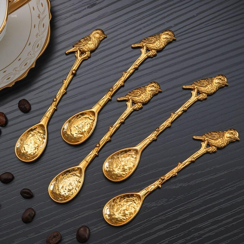 Винтажная десертная ложка в королевском стиле, чайная ложка, инструменты для мороженого, новая кофейная ложка, рождественский подарок