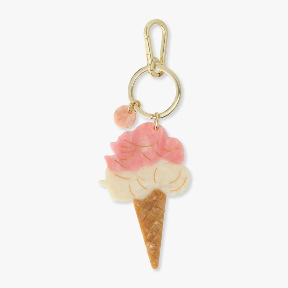 Surfboard Vacation Style Pendant Ice Cream Bag Charm Fashion Acrylic Keychain DIY Accessories