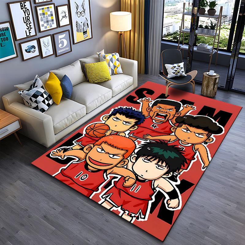 Slam Dunk Basketball Team Carpet suitable as a non-slip mat for the living room or bedroom sofa