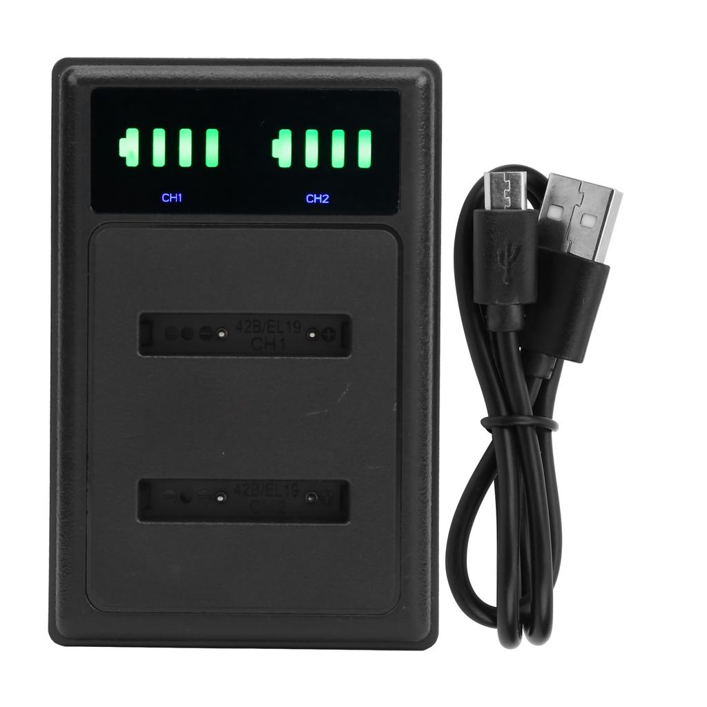 Двойной концентратор быстрой зарядки, зарядная база Micro TypeC, ЖК-дисплей для аккумулятора камеры ENEL19