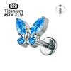 Титановый G23 ASTM F136 16G 5A Циркониевый Гвоздик Серьга Трагус Хрящ Мочка Уха Хеликс Дайт Пирсинг Украшения для Тела