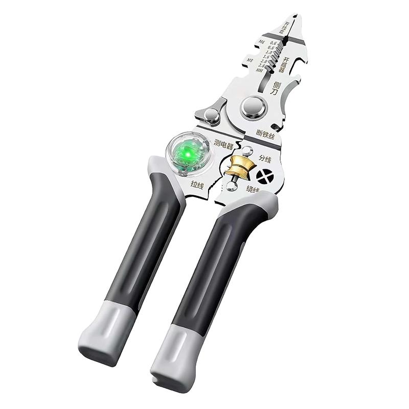 Складной стриппер 10 в 1 с клещами для измерения электричества для резки, зачистки проводов, кабеля, ножницы электрика