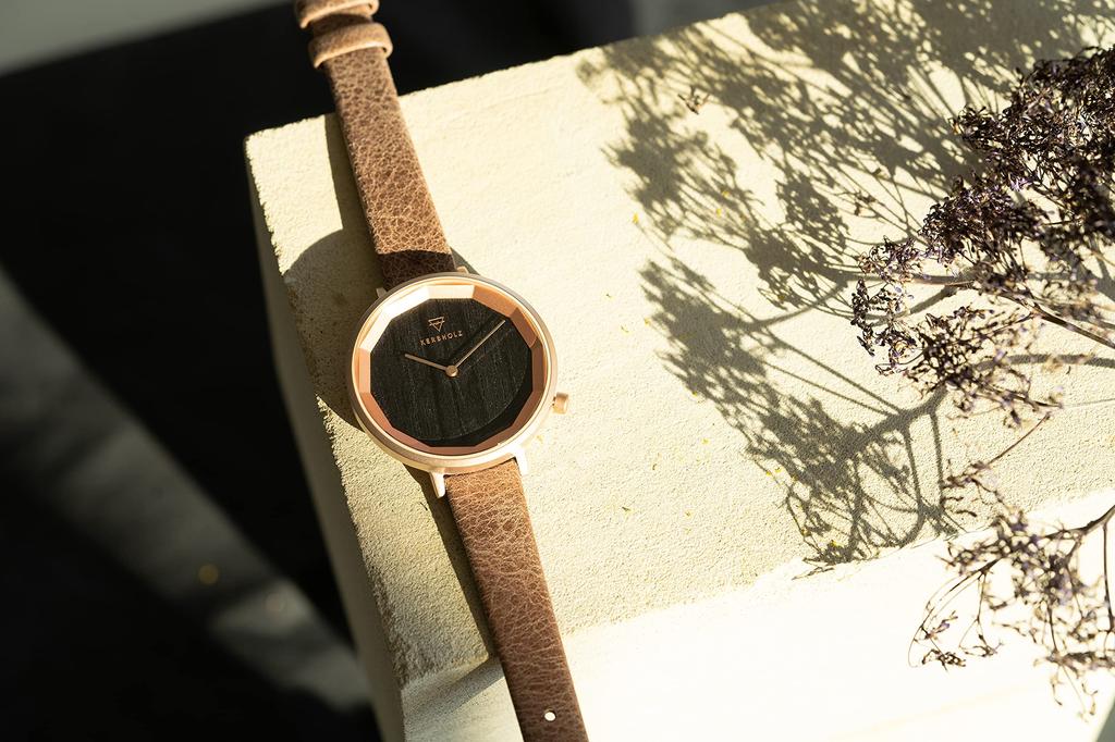 Curbholz немецкие оригинальные импортные женские часы EMIA5703, деревянные, дизайн, водонепроницаемые, продукт,