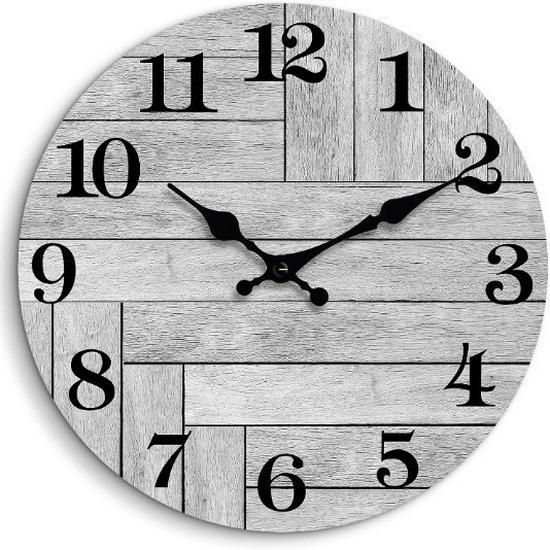 10-дюймовые бесшумные декоративные деревянные настенные часы для гостиной и спальни