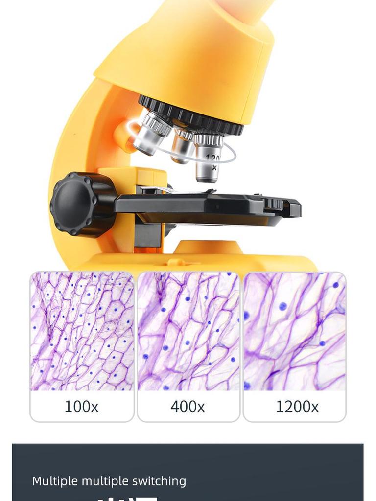 Kid's Microscope 1200x - Educational STEM Toy for Elementary Science Exploration