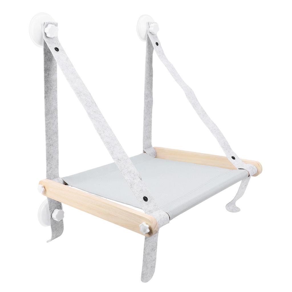 Cat Window Perch Suction Cups Holds Up to 13.22lbs Solid Wood Frame Cat Window Hammock Seat