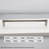 Long Nickel Brushed Cabinet Pull Handle Anti-Scratch Minimalist Wardrobe Door Handle for Bathroom Closet Furniture Replacement