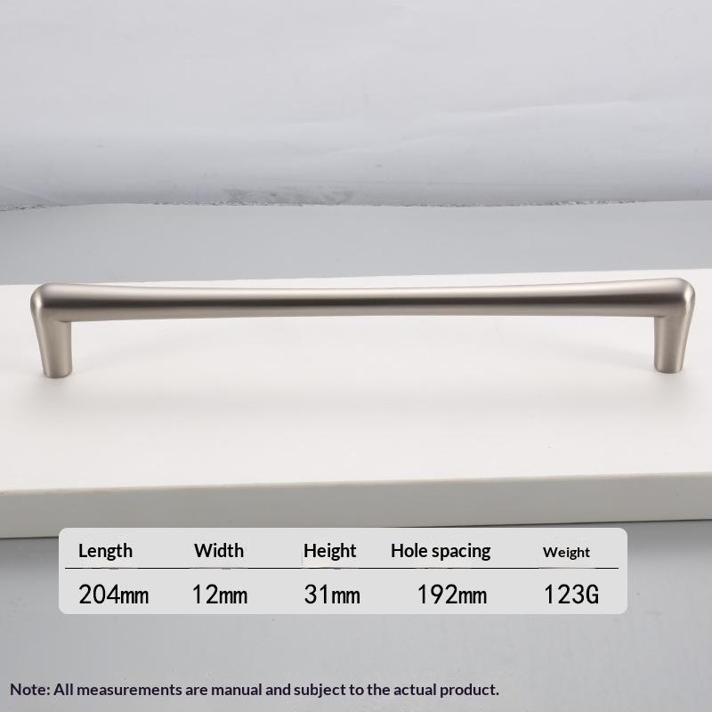 Long Nickel Brushed Cabinet Pull Handle Anti-Scratch Minimalist Wardrobe Door Handle for Bathroom Closet Furniture Replacement