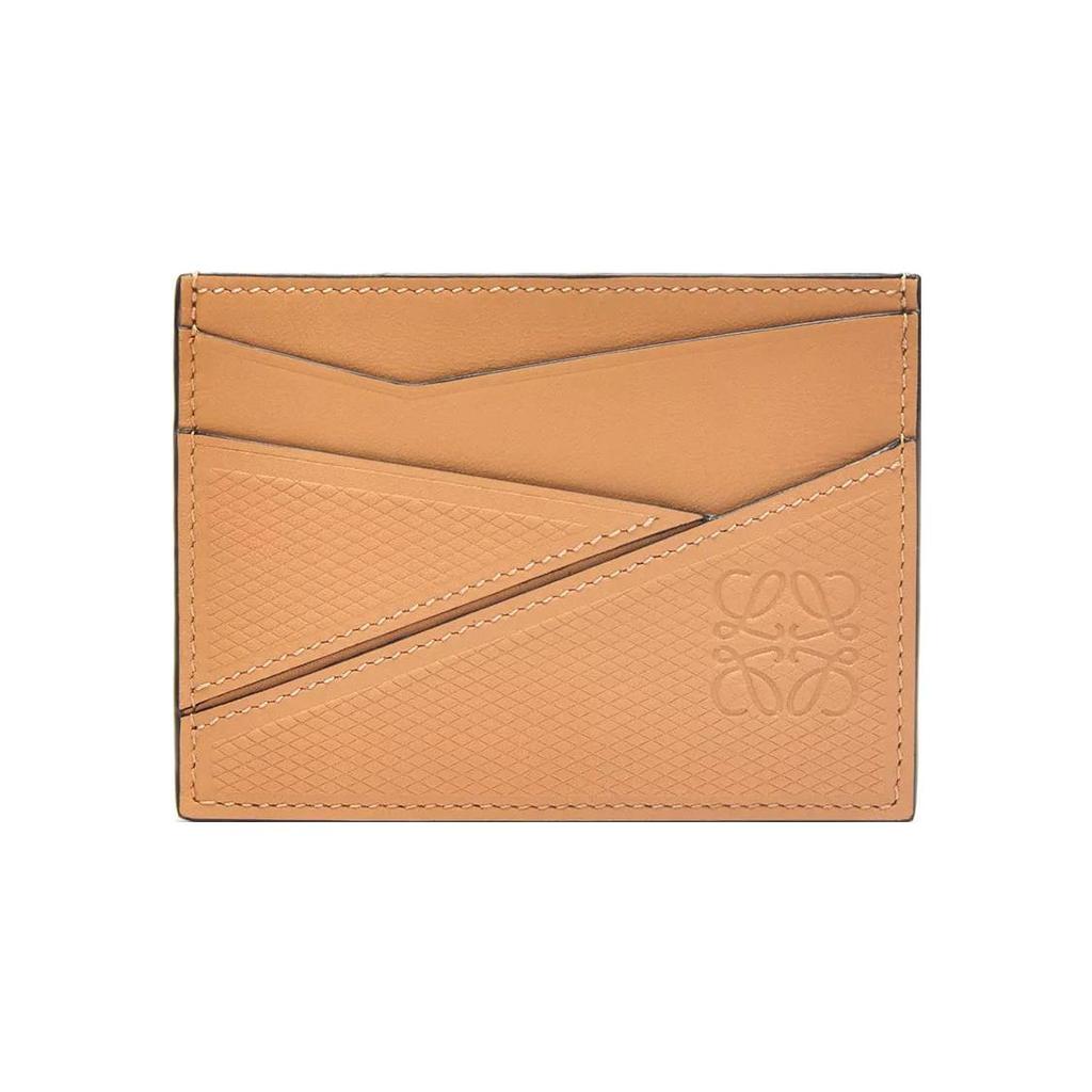 LOEWE Puzzle Cow Leather Card Holder Men's Warm Sand C510V33X06-2586