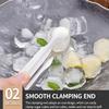 Stainless Steel Ice Tongs, Cube Tongs with Oval Smooth Tip, U-Shaped Spring Handle, Integrated Forming Food Clips for Bar, Coffee, Kitchen, Buffet