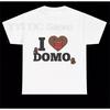 Женская футболка с принтом мультфильма Domo, унисекс, летняя, хлопковая, с коротким рукавом, Харадзюку, уличная мода, ретро, милый, забавный рисунок, топ
