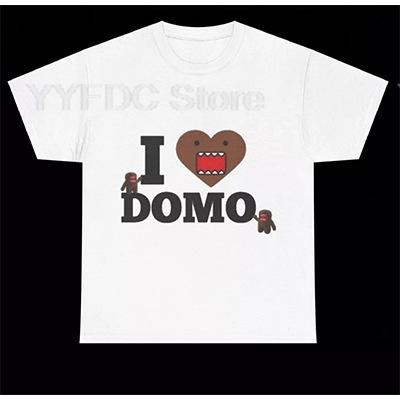 Женская футболка с принтом мультфильма Domo, унисекс, летняя, хлопковая, с коротким рукавом, Харадзюку, уличная мода, ретро, милый, забавный рисунок, топ