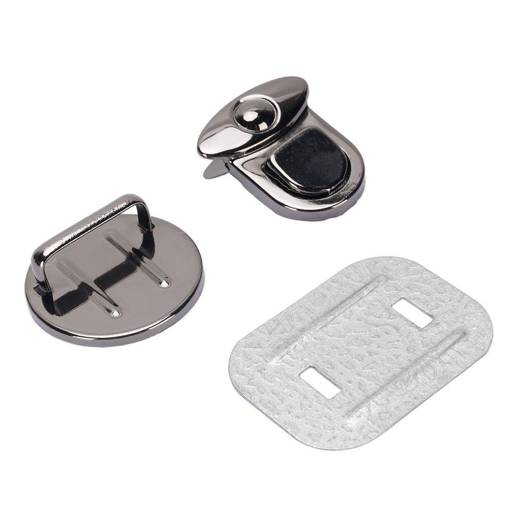 10 комплектов застежек-защелок Tuck Lock, серебристо-черного цвета, шириной 25 мм, с замком-утиным язычком и базовой пластиной 30x39 мм для