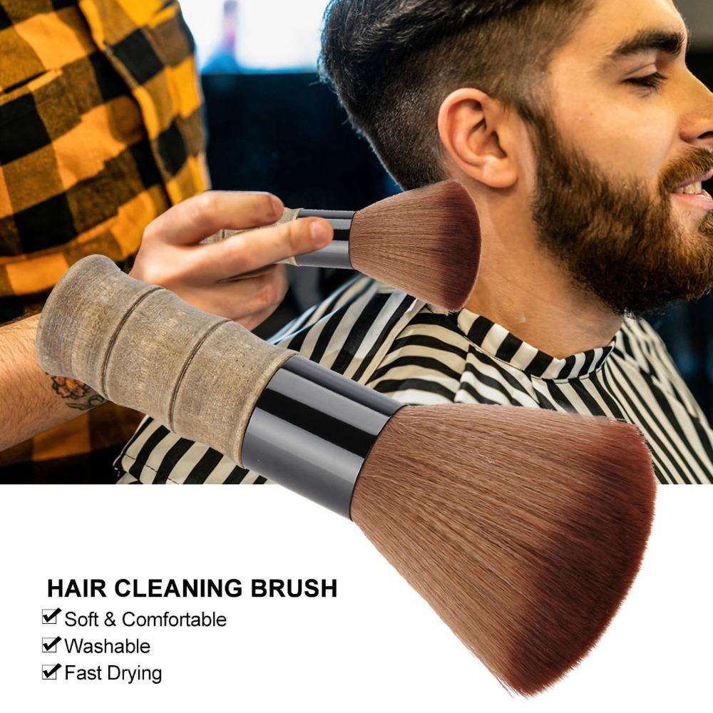 Wooden Handle Barber Face Duster Professional Hair Cutting Brush Neck Duster Brush  Salon Use