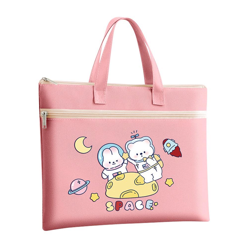 Двухслойная школьная сумка-тоут, холщовая сумка для файлов, симпатичная сумка для файлов формата А4, учебные принадлежности