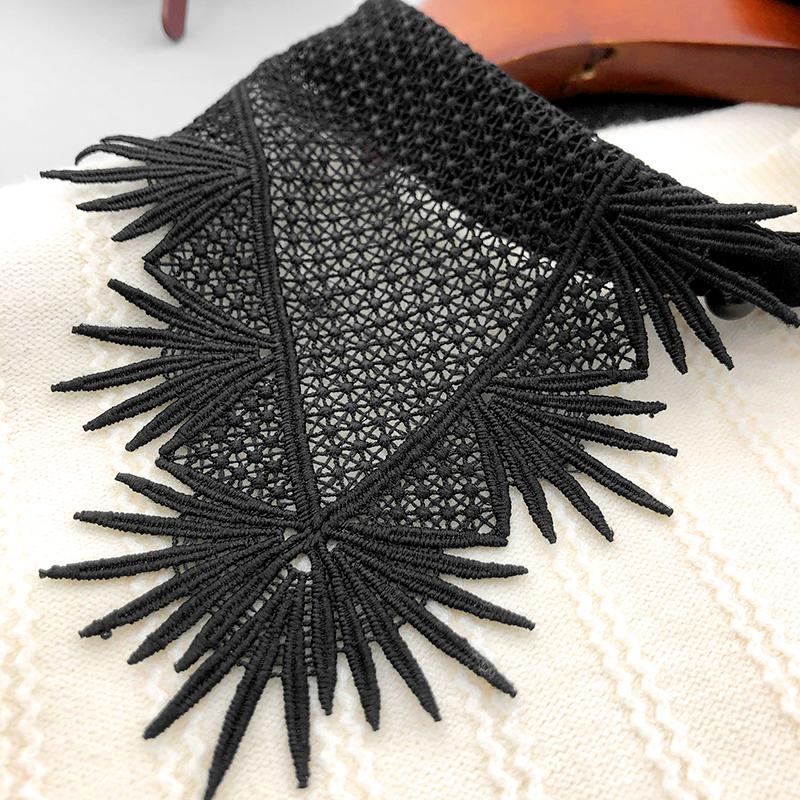 1шт модный поддельный воротник белый вышитый декоративный платок кукольная шея блузка декор