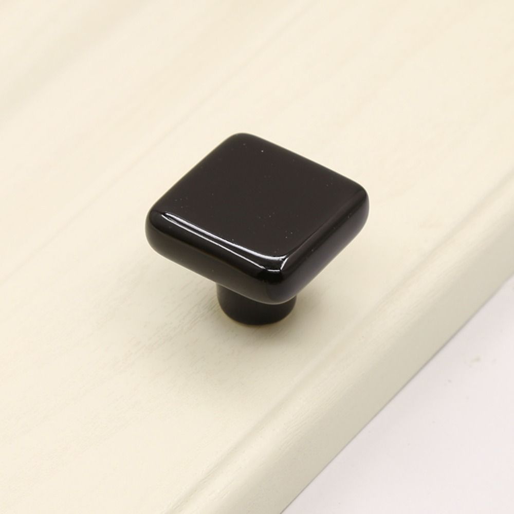 Простота одноотверстие цветной керамической ручки-скобы квадратные ручки для ящиков современная керамическая ручка для шкафа гардероб