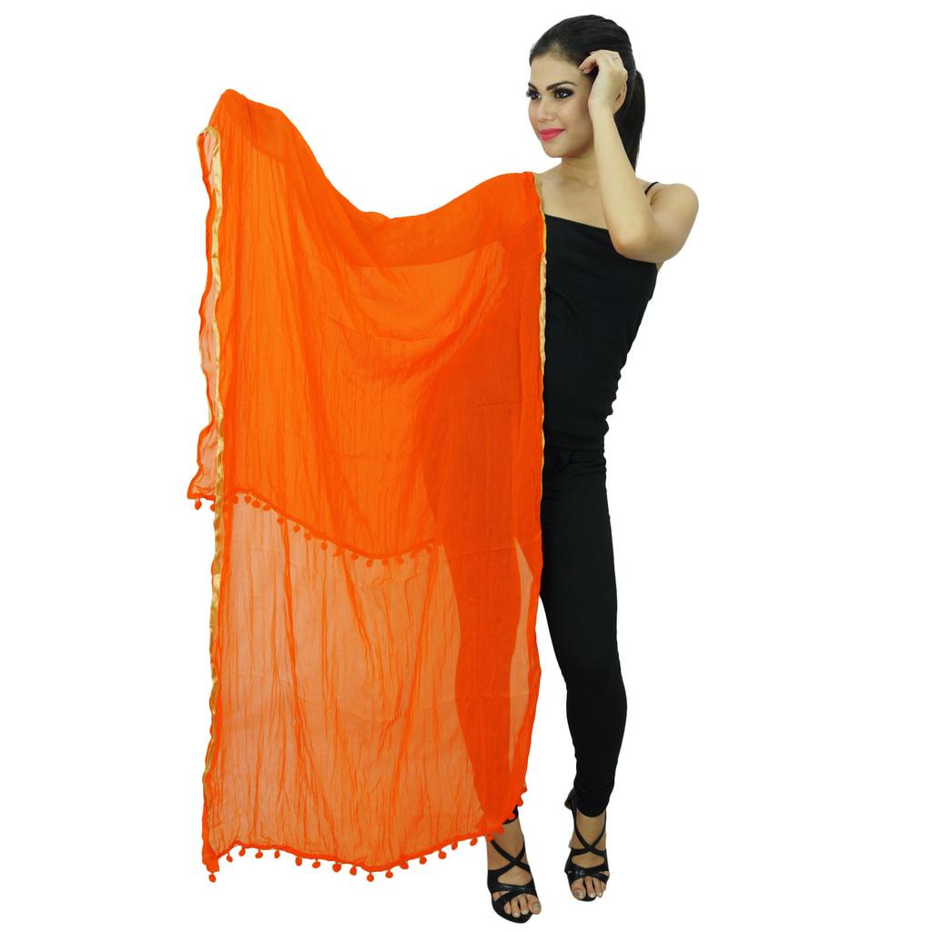 Шарфы из шифоновой смеси, женская одежда, палантин, накидка на шею, длинный подарок Dupatta для