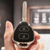 Чехол-брелок для Toyota Corolla VIOS Camry Yaris RAV4 HiLux Cruiser Fortuner с 2 кнопками, чехол для дистанционного ключа автомобиля, аксессуары