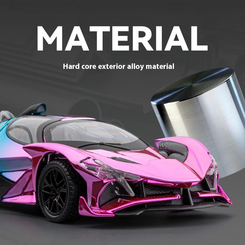 Коллекция моделей суперкаров Apollo EVO из сплава в масштабе 1/24, украшение, симуляция Apollo EVO, модель игрушечной машины, подходит для подарка на день рождения мальчику