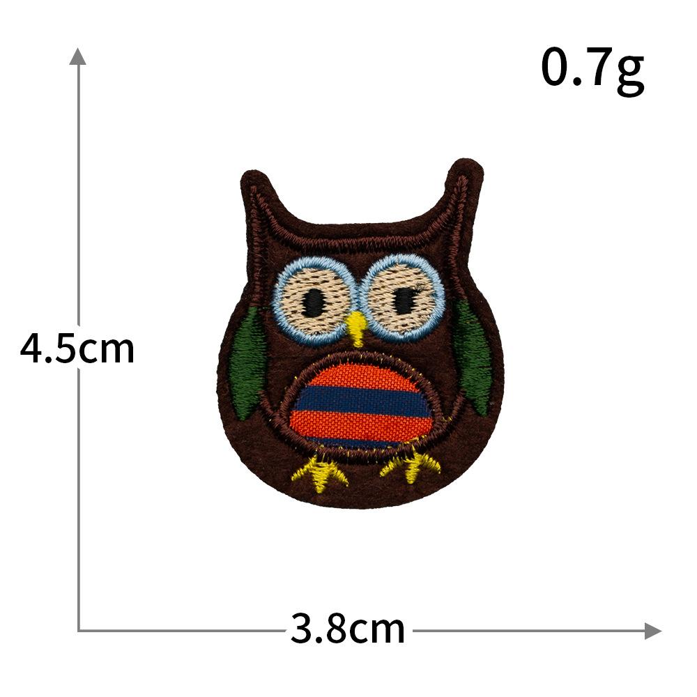 Computer Embroidery Cartoon Owl Cloth Sticker Set Embroidery Cloth Sticker Patch Sticker Diy Clothing Sticker Factory Straight Hair