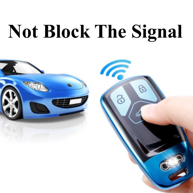 Мягкий чехол для дистанционного ключа из ТПУ для A1 A3 A4 B9 A5 A6 Q3 Q5 4M Q7 TT TTS RS Coupe, защитный держатель, аксессуары для брелоков