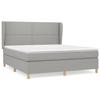 3128461 vidaXL Divan Bed with Mattress Light Grey 180x200cm Fabric