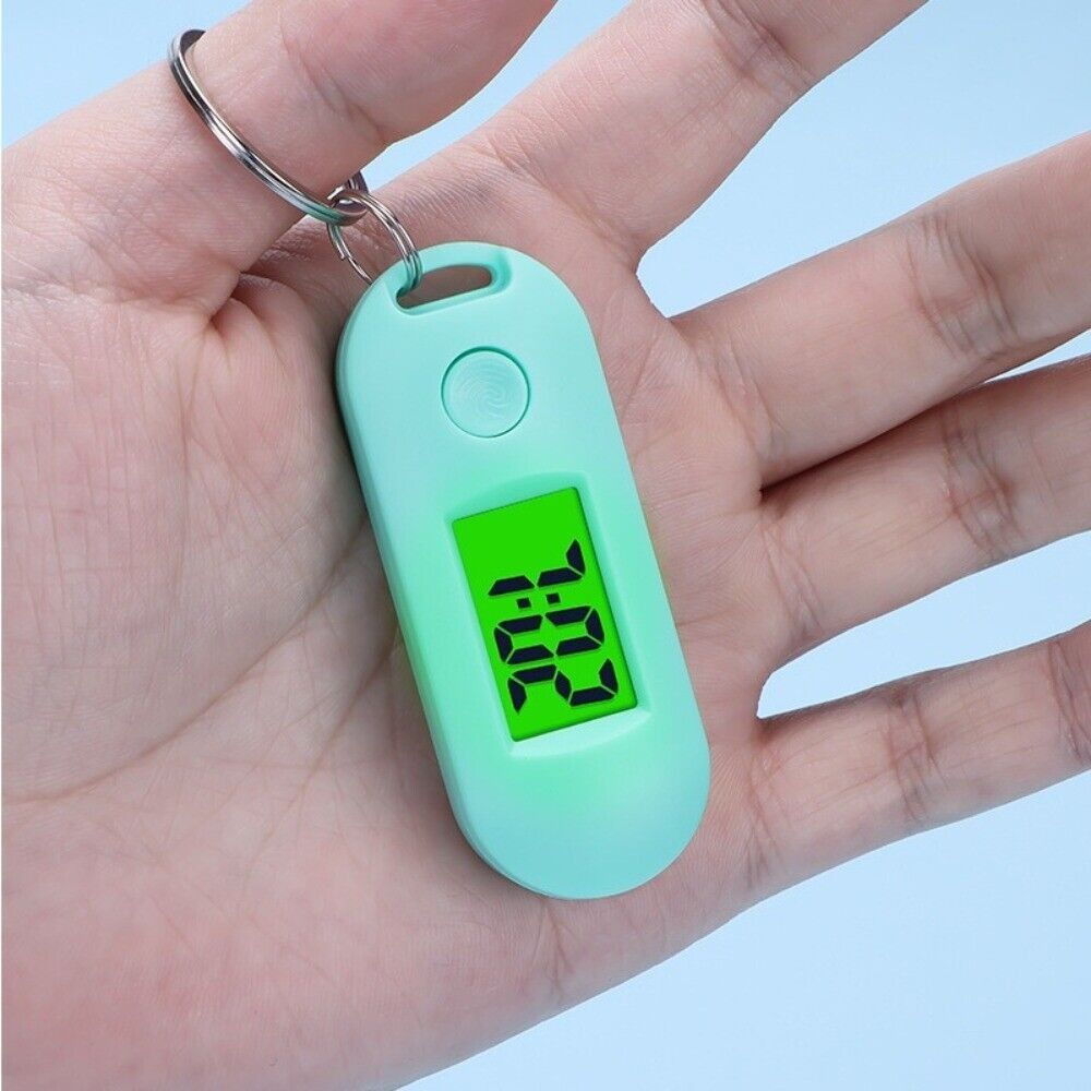 Digital Electronic Clock Mini Small Wall Watch LCD Display Study Library Luminous Key Ring Watch