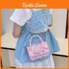 Pattern Snowflake Frozen Childrens Small Crossbody Bag With Sequin Material