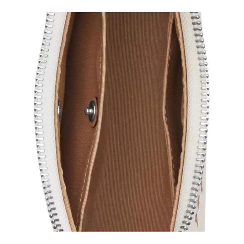COACH Teri 20 star print crossbody bag leather shoulder handbag small size women's silver and chocolate multi-color