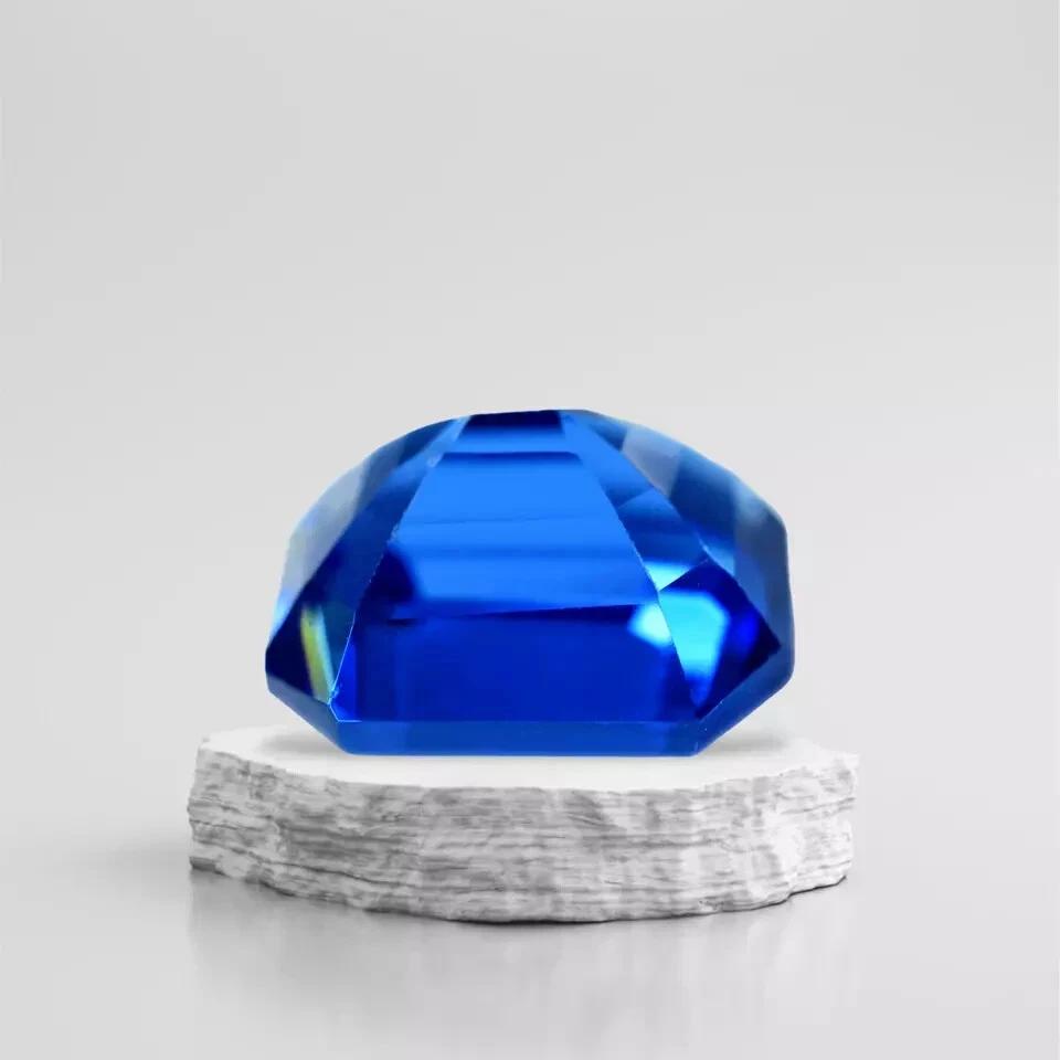 Blue Spinel Natural 12+ Ct Emerald Cut Beautiful Certified Loose Gemstone