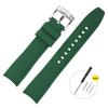 Ремешок для часов 20 мм для Omega X Swatch Ремешок для Seamaster 300 для Citizen 22 мм Мужской Женский Резиновый Силиконовый С Изогнутым Концом Наручный Браслет