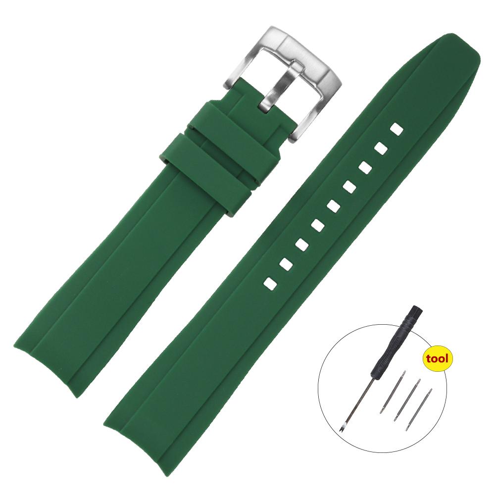 Ремешок для часов 20 мм для Omega X Swatch Ремешок для Seamaster 300 для Citizen 22 мм Мужской Женский Резиновый Силиконовый С Изогнутым Концом Наручный Браслет