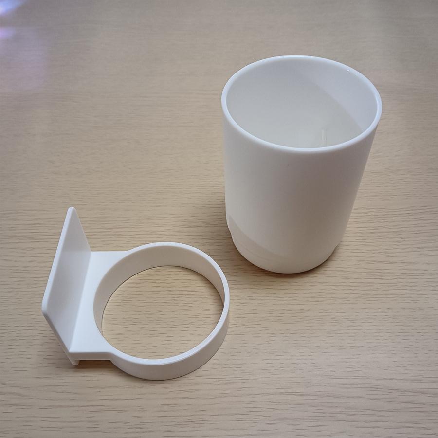 Держатель зубной щетки с чашкой, органайзер для ванной комнаты, настенный держатель для зубной пасты, пластиковый держатель для стакана