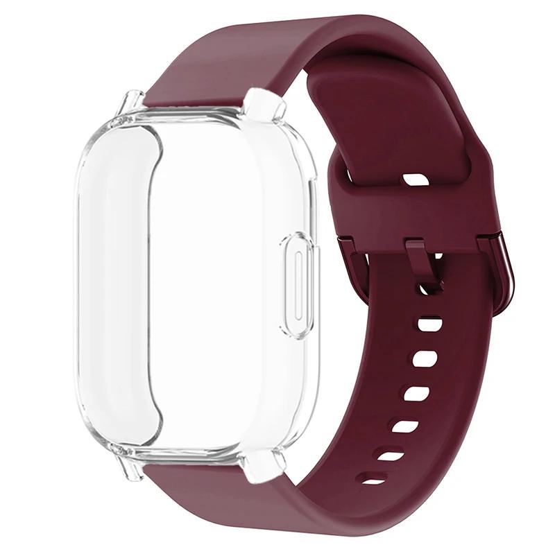 Защитный чехол+силиконовый ремешок для Xiaomi Redmi Watch 5 active/5 Lite Полное покрытие экрана ТПУ Мягкий чехол и дышащий спортивный ремешок