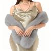 Thicken Imitation Mink Fur Scarf Faux Rabbit Fur Fluffy Shawl Trendy Faux Fur Wrap  Outdoor
