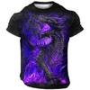 1984 Trend Мужской 3D-принтер с рисунком дракона с коротким рукавом Новый летний модный мужской топ в стиле ретро Y2K Футболка с коротким рукавом