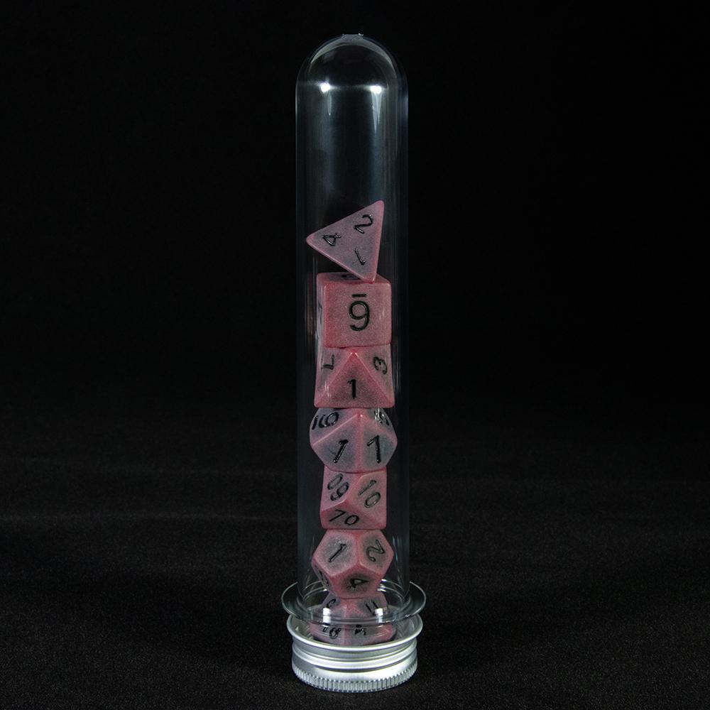 7 шт. Многогранные кости Непрозрачные многогранные игровые кости с тубусом для РПГ DND D20 D12 D10 D8 D6 D4 Настольная игра