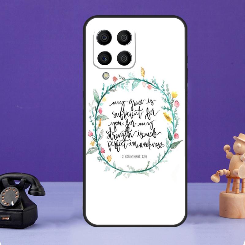 Jesus God Bible Quotes Case For Samsung Galaxy M55 M35 M15 M56 M36 M16 M06 M31 M13 M33 M53 M12 M32 M52 M14 M34 M54