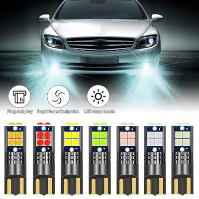 T10 10SMD Автомобильная светодиодная лампа внутреннего освещения, боковой габарит, парковочная лампа, Canbus без ошибок, DC 12V 3030, Автомобильные лампы для номерного знака, Супер яркие