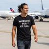 Working For Jet Fuel T Shirt Aviation Pilot Distressed Airplane Vintage Washed Homme Top For Everyday Wear Comfortable