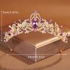 Bridal Headwear Gold-Colour Women'S Full Of Classical Temperament Wedding Crown Girl Birthday Dazzling Tiaras
