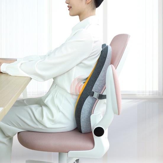 Подушка для спинки стула с эффектом памяти, подушка для поясничной поддержки с регулируемым ползунком, эргономичная поддержка спины для офисных работников, водителей автомобилей, геймеров