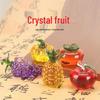 Luxury Crystal Fruit Ornaments: Peach, Grape, Apple, Persimmon - Ideal for Bedroom, Living Room, Office Decor or As a Gift