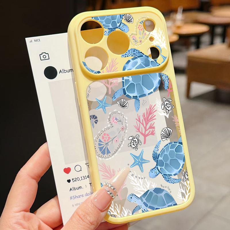 Чехол с принтом китовой акулы для iPhone 17 Pro Max, для iPhone 16 15 14 13 Pro Max, роскошный гибридный TPU+PC, прозрачная задняя панель, жесткая крышка