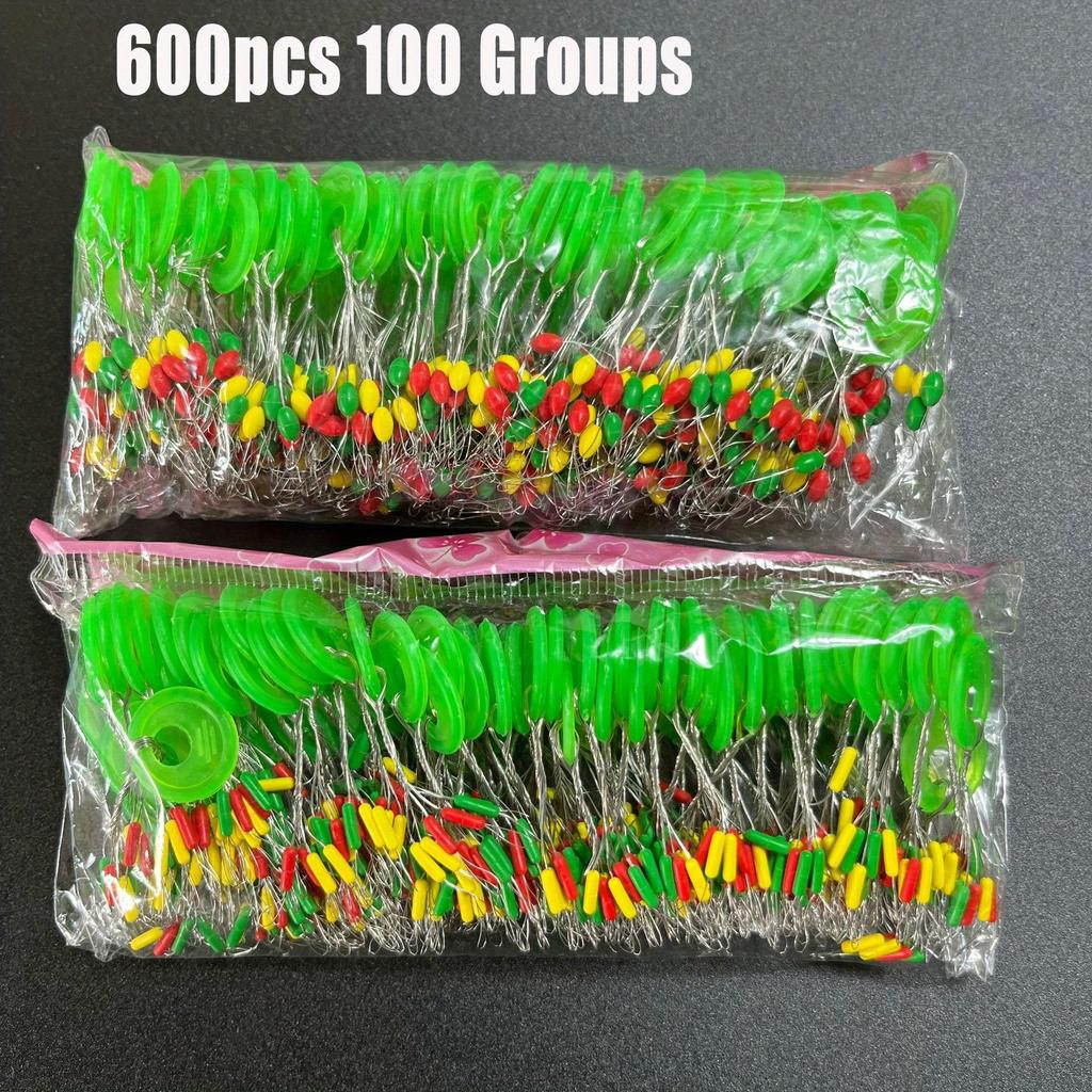 600 шт. 100 групп Стопор для поплавка Стопор для поплавка Овальная бусина Пространство Оснастка для лески