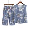 2023 Summer Cool Sleeveless Two-Piece Set for Women: Round Neck and Printed Design