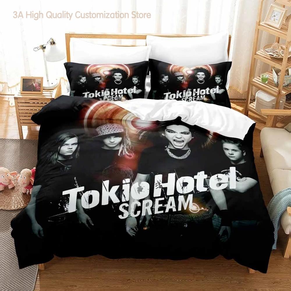 Постельное белье Tokio Hotel Односпальное Twin Full Queen King Размер Комплект постельного белья для спальни взрослых мальчиков Комплекты с пододеяльником 3D Аниме Комплект постельного белья