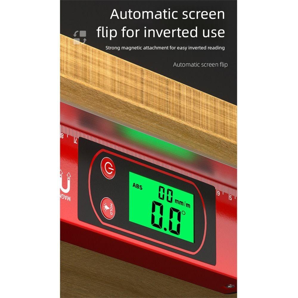 LED Display Digital Protractor 0-90° Range Electronic Inclinometer Horizontal Vertical Testing
